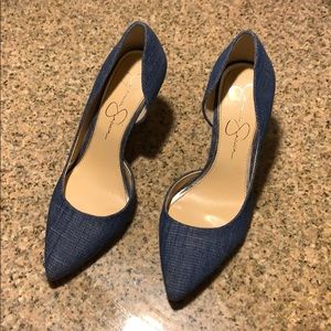 Jessica Simpson Jean heels
